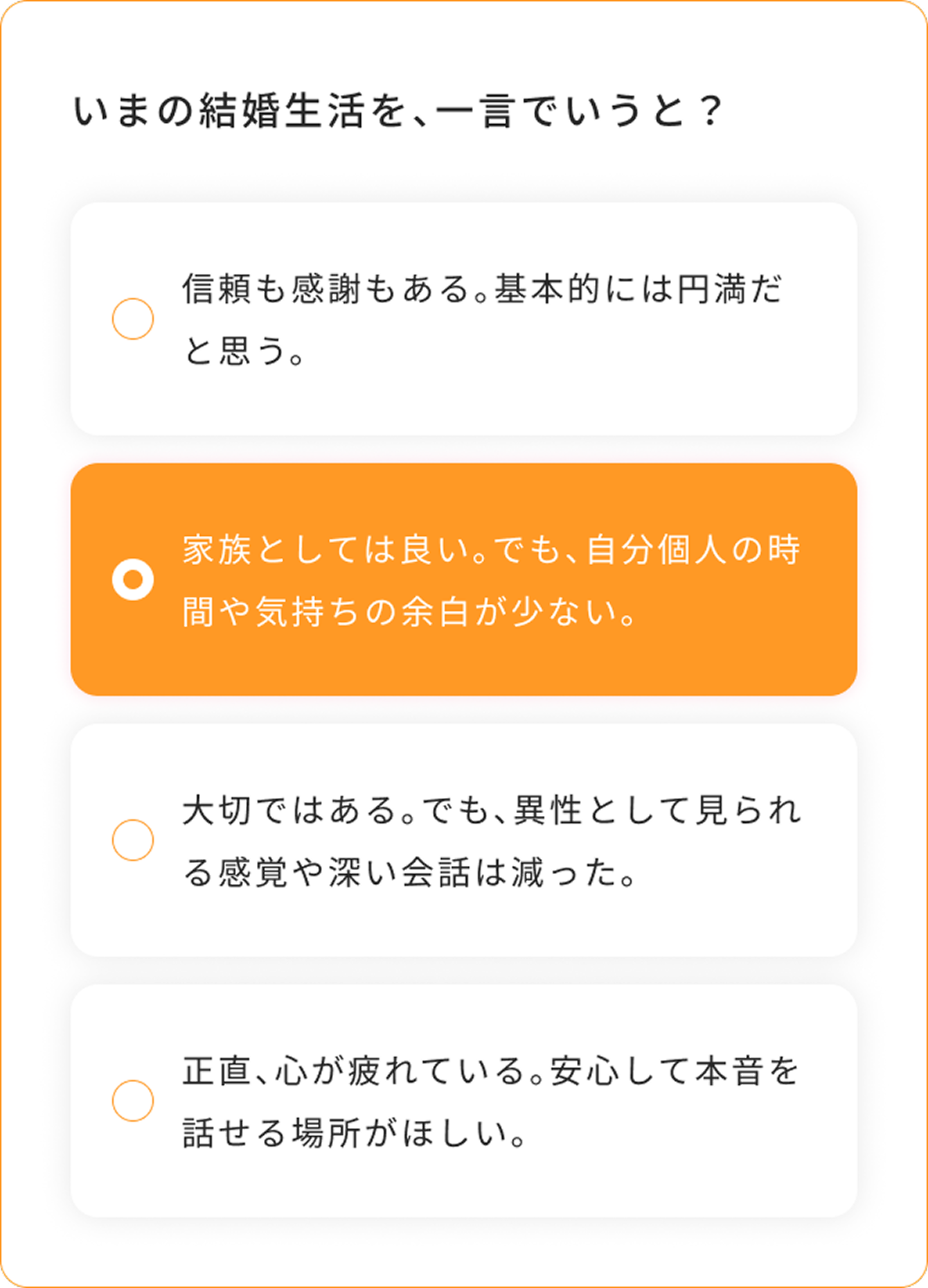 36.5°診断の設問イメージ